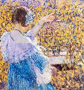 Frieseke, Frederick Carl The Birdcage Spain oil painting reproduction
